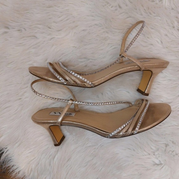 Nina Shoes - Nina New York Gerri Gold Sparkle Heel Size 10